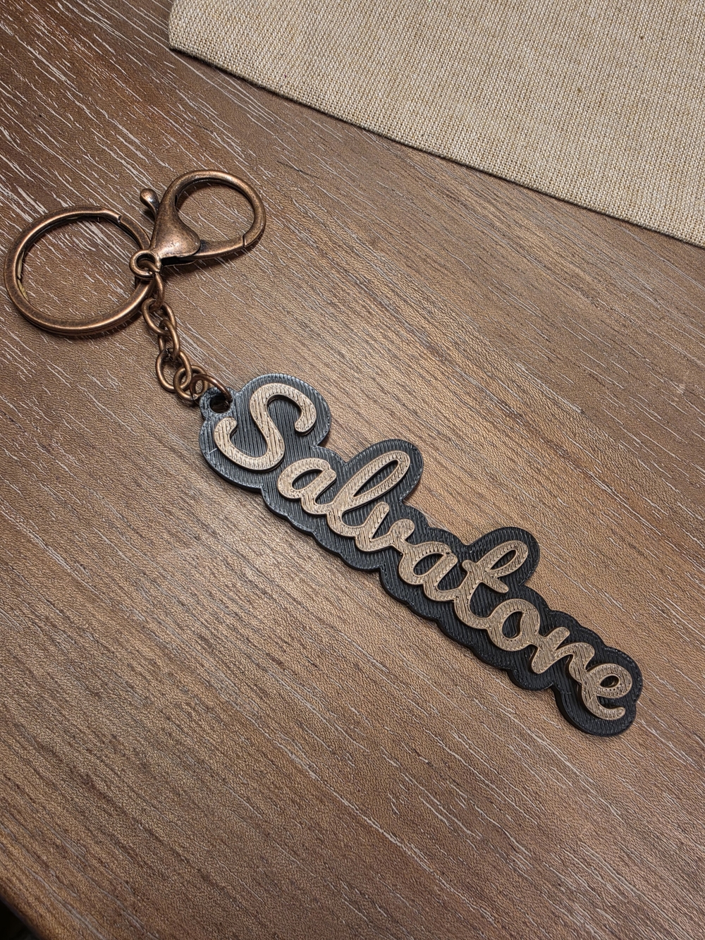 Hand Crafted Custom Personalized Script Bag Charm / Key Chain NWT! - Picture 5 of 5